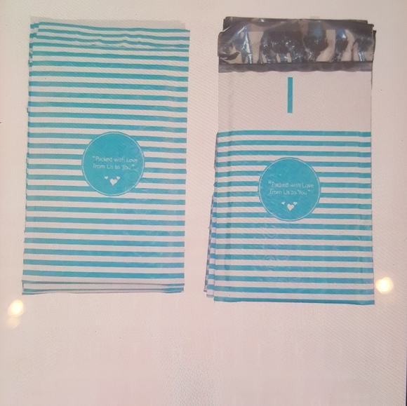 Lot 80pcs envelope packing bags color white-blue